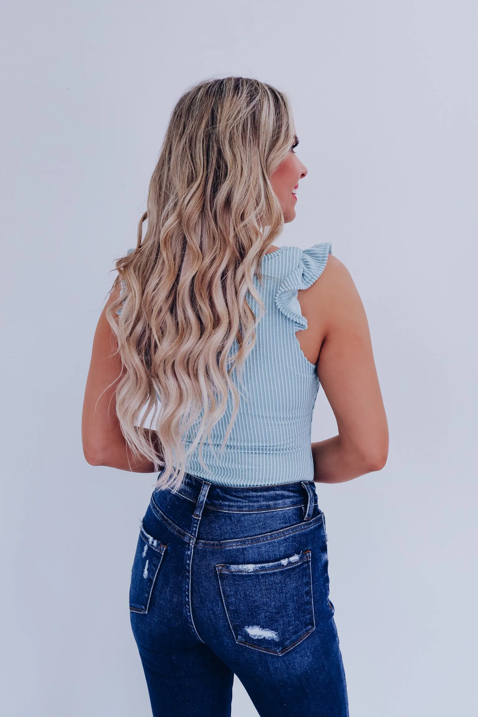 Reese Ruffle Cap Sleeve Bodysuit - Mint