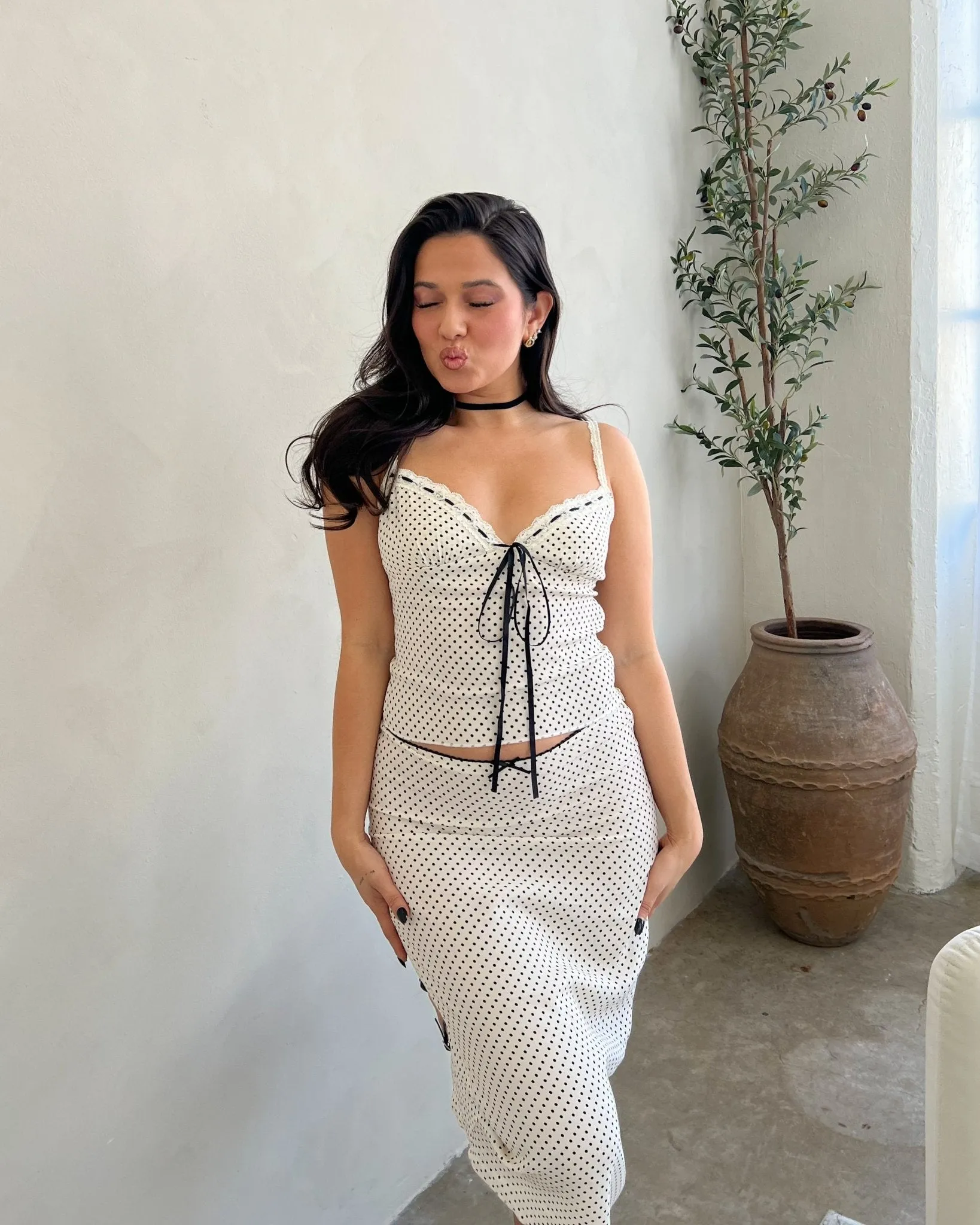 RESTOCKED: Anything Goes Polka Dot Top