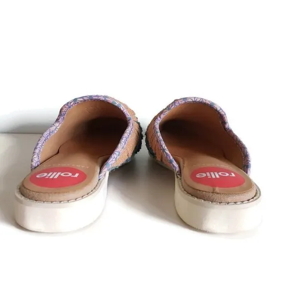 Rollie Nation Shoes 6 Purple Womens 37 Sage x Clare The Jolie Fringe Mule Sandal