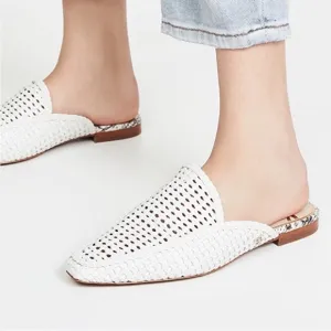 Sam Edelman Elva Mule White Slip on Size 8.5