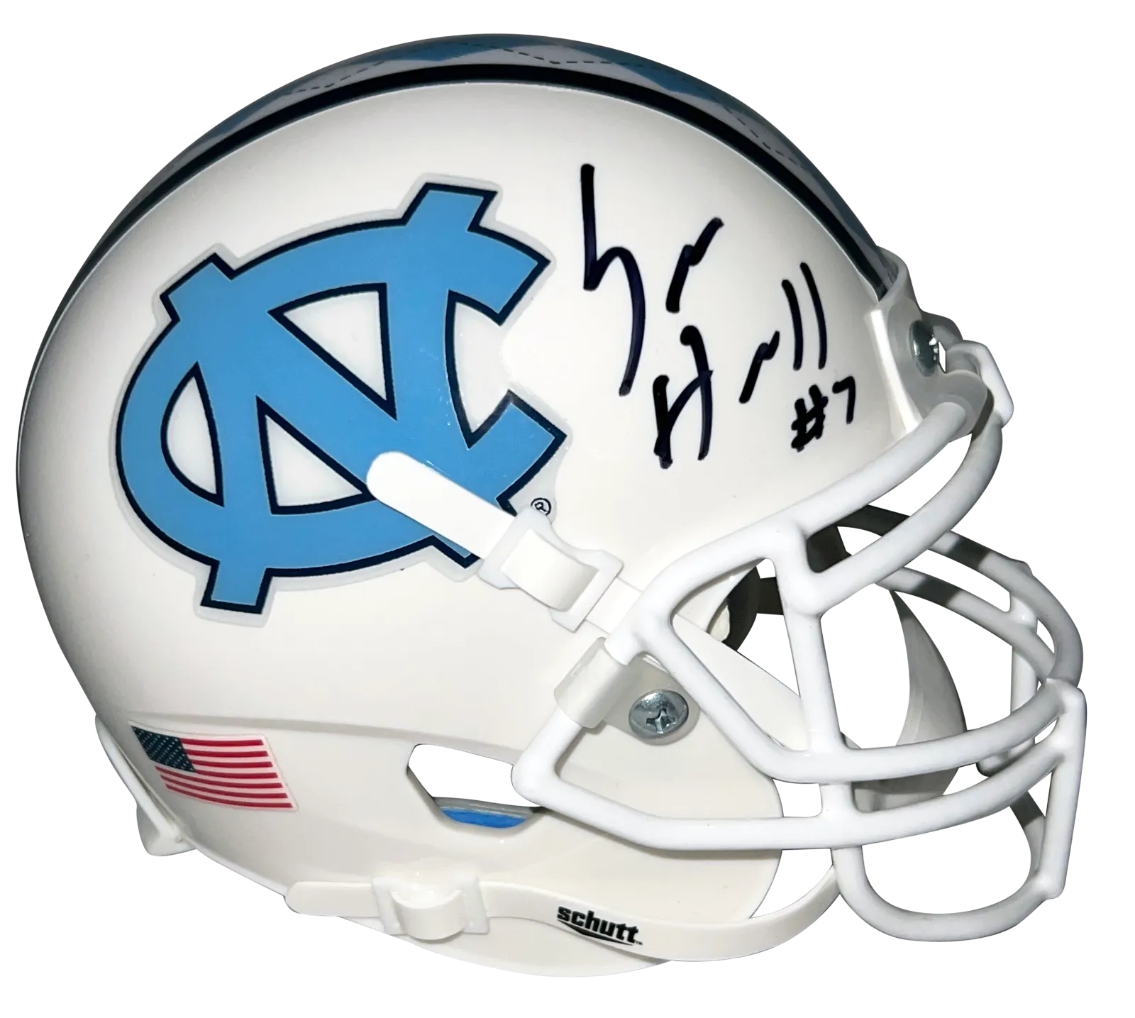 SAM HOWELL AUTOGRAPHED NORTH CAROLINA TAR HEELS WHITE MINI HELMET BECKETT
