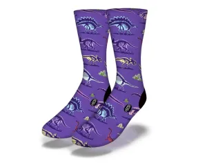 SAVVY SOX DINOSAUR PURPLE SOCKS
