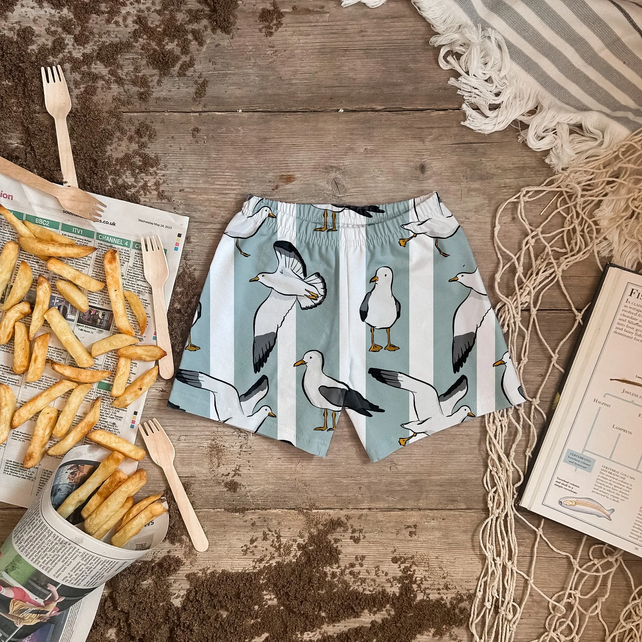 Seaside Seagulls Comfy Shorts