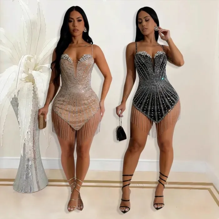Sexy chain Irregular Dress