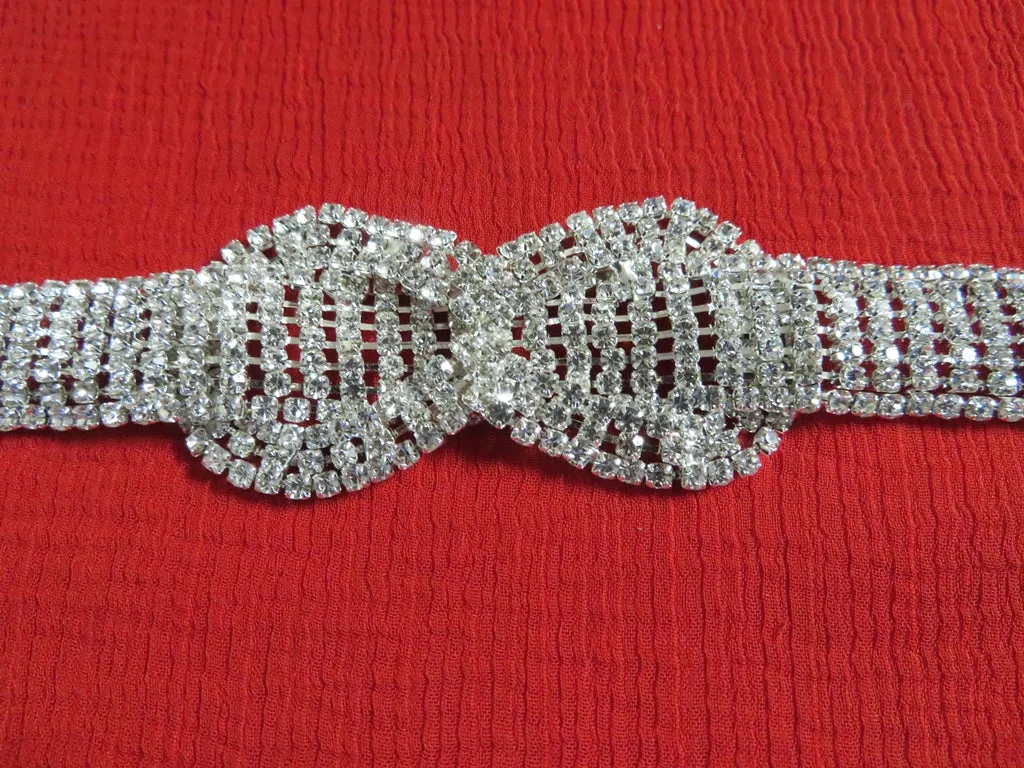 Silver Clear Crystal Rhinestone Bracelet
