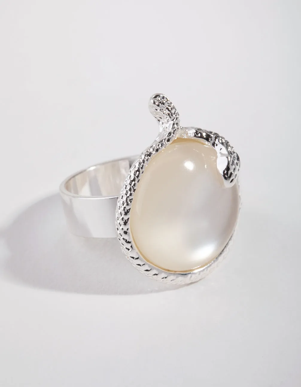 Silver Dome Snake Ring