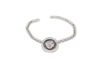 Silver Metal Chain Western Boot Bracelet Shoe Lion Coin Charm
