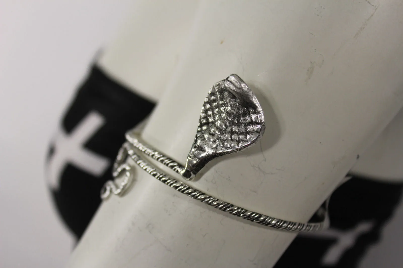 Silver Metal Upper Arm Cuff Bracelet Snake Cobra