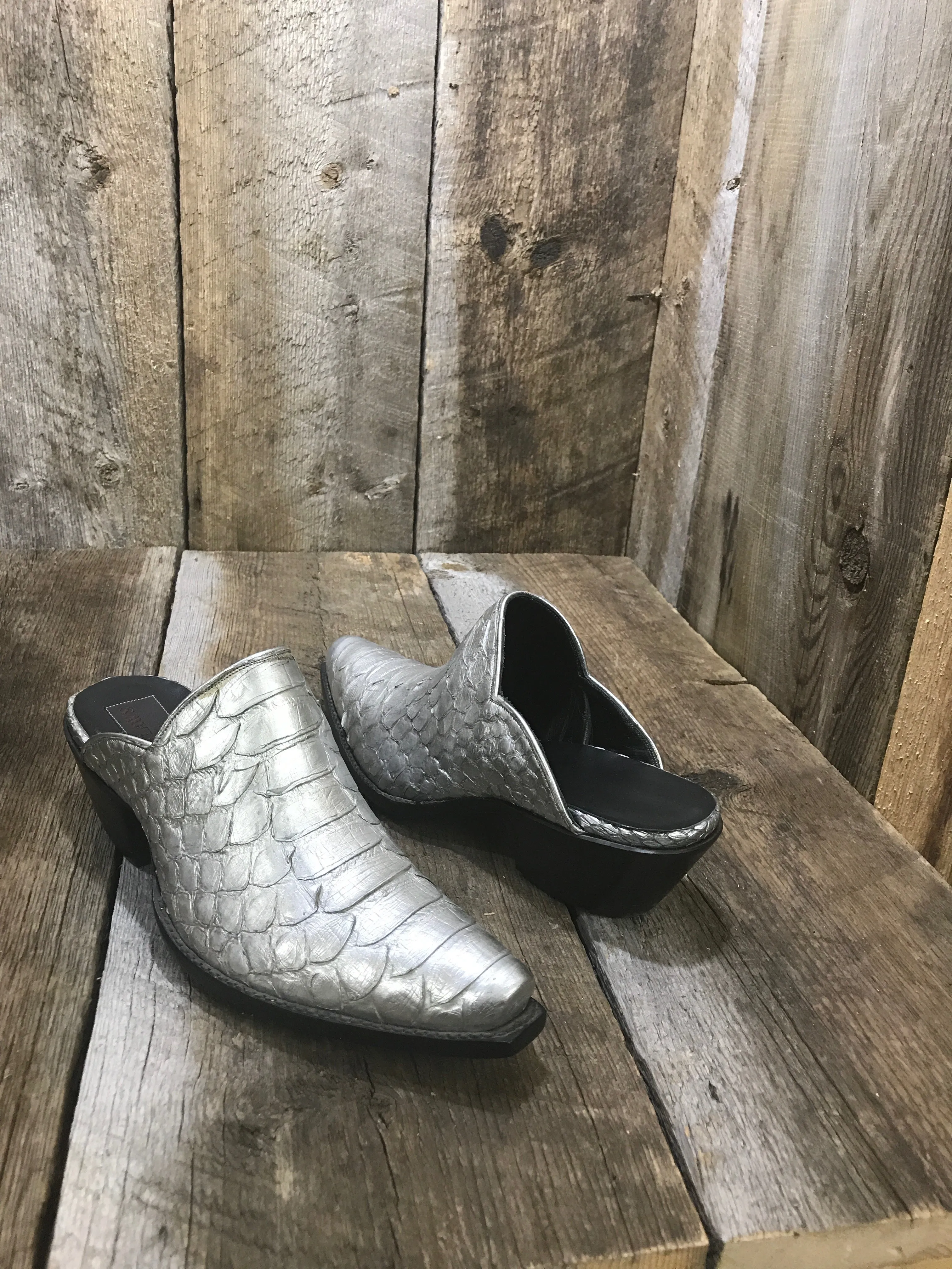 Silver Python Belly  Tres Outlaws Women's Mule 1711*