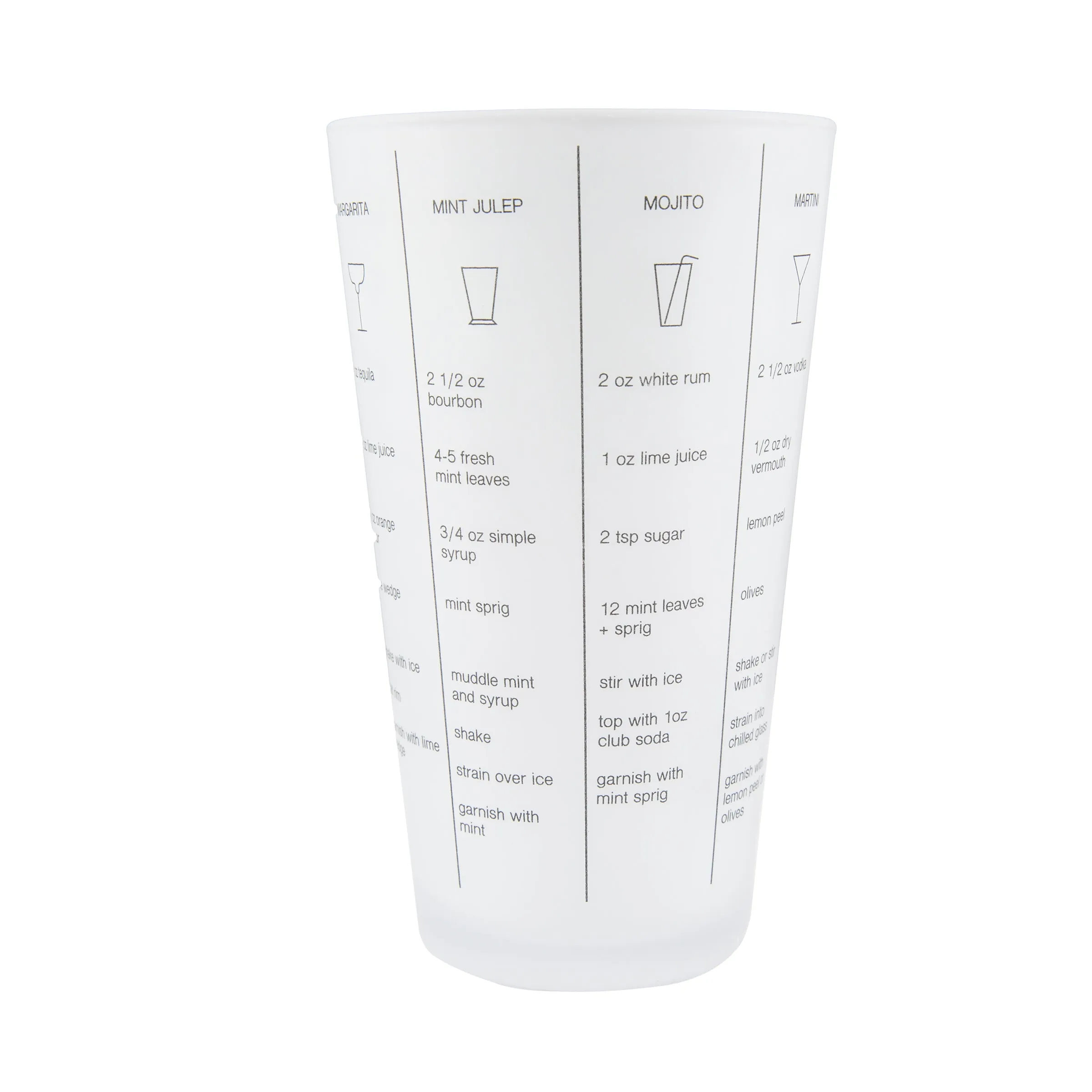 Silver Stainless Steel Glass Recipe Shaker
