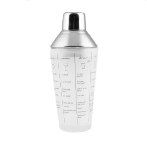 Silver Stainless Steel Glass Recipe Shaker