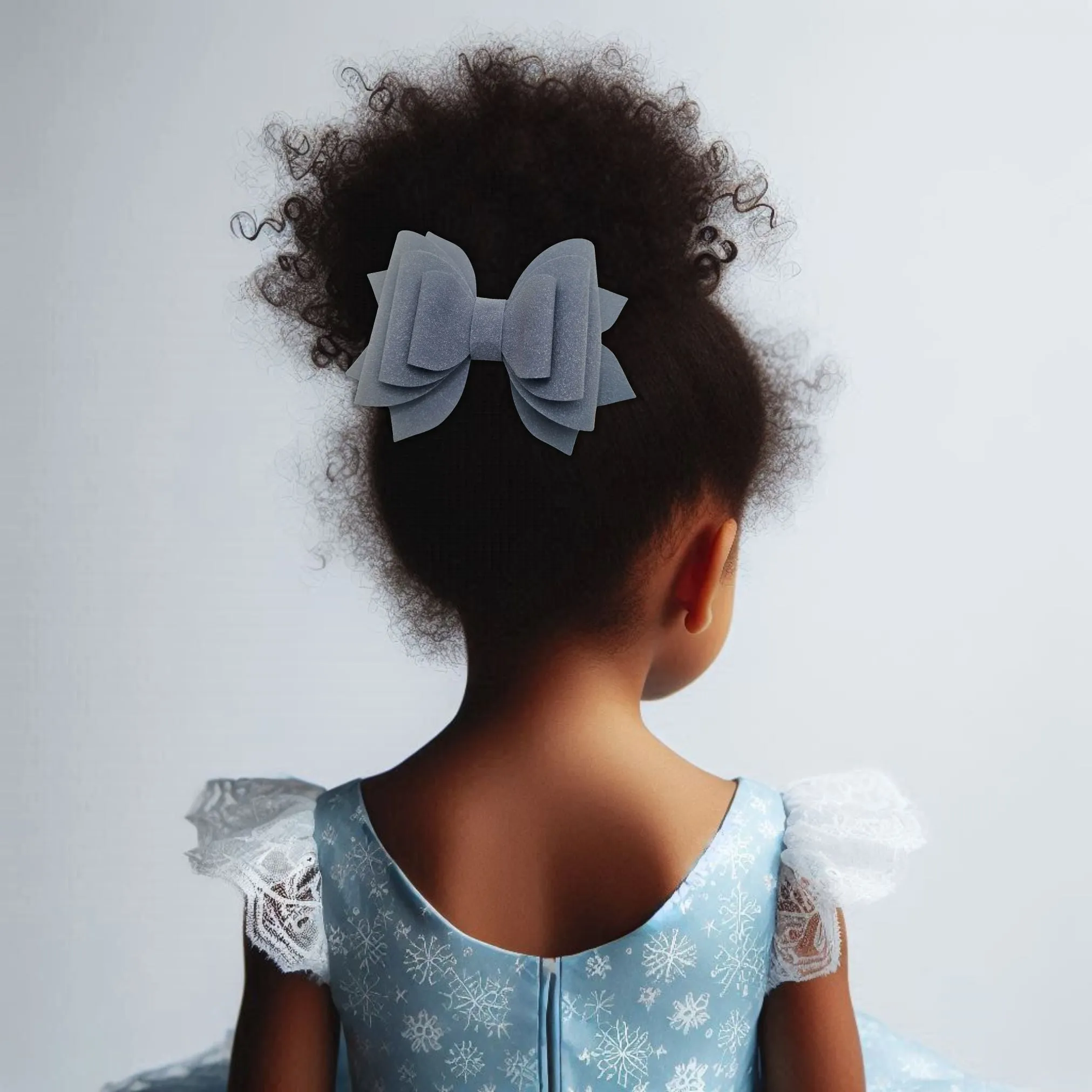 Sky Blue | Suede Hair Bow
