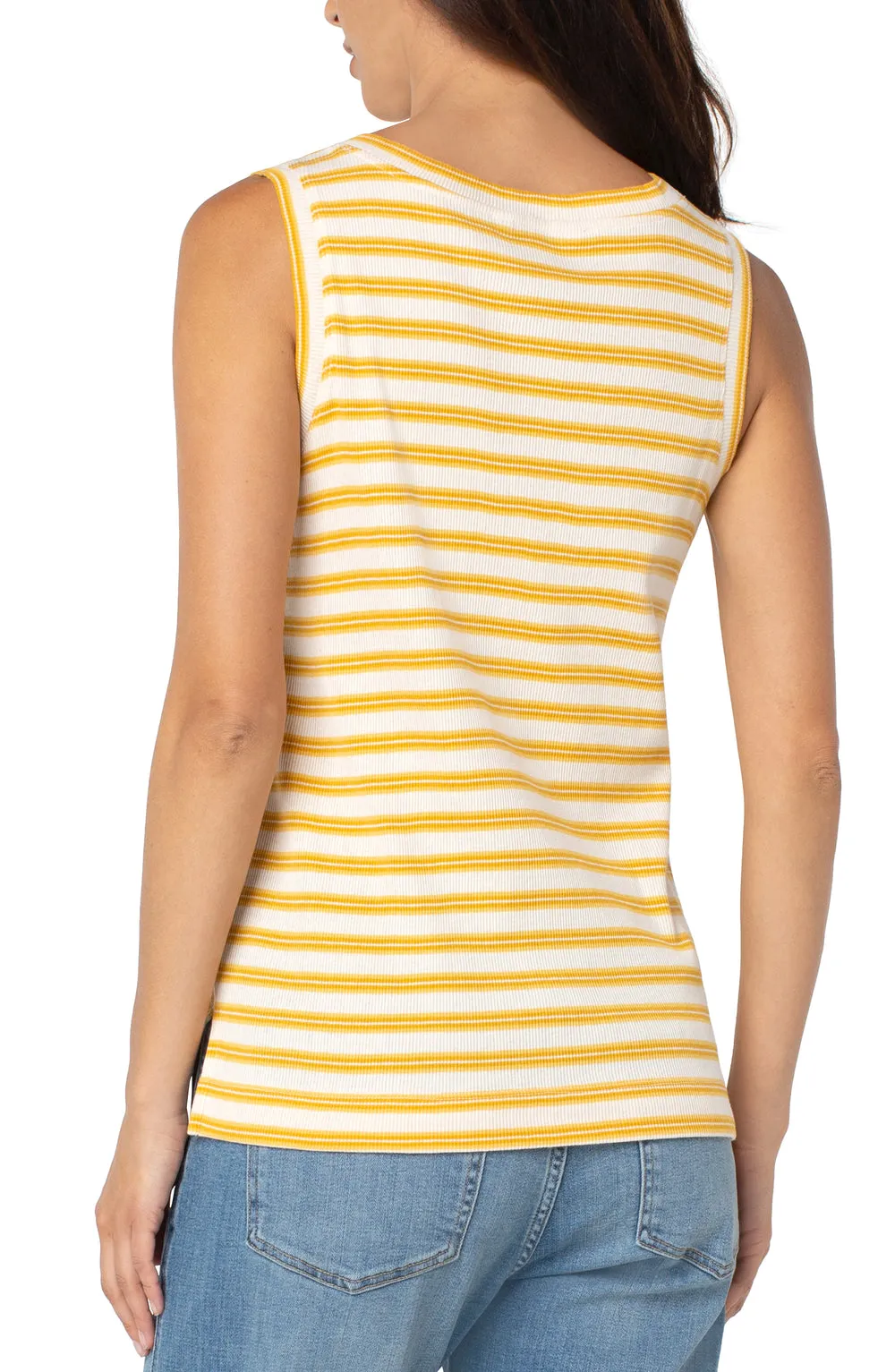 Sleeveless V Neck Top