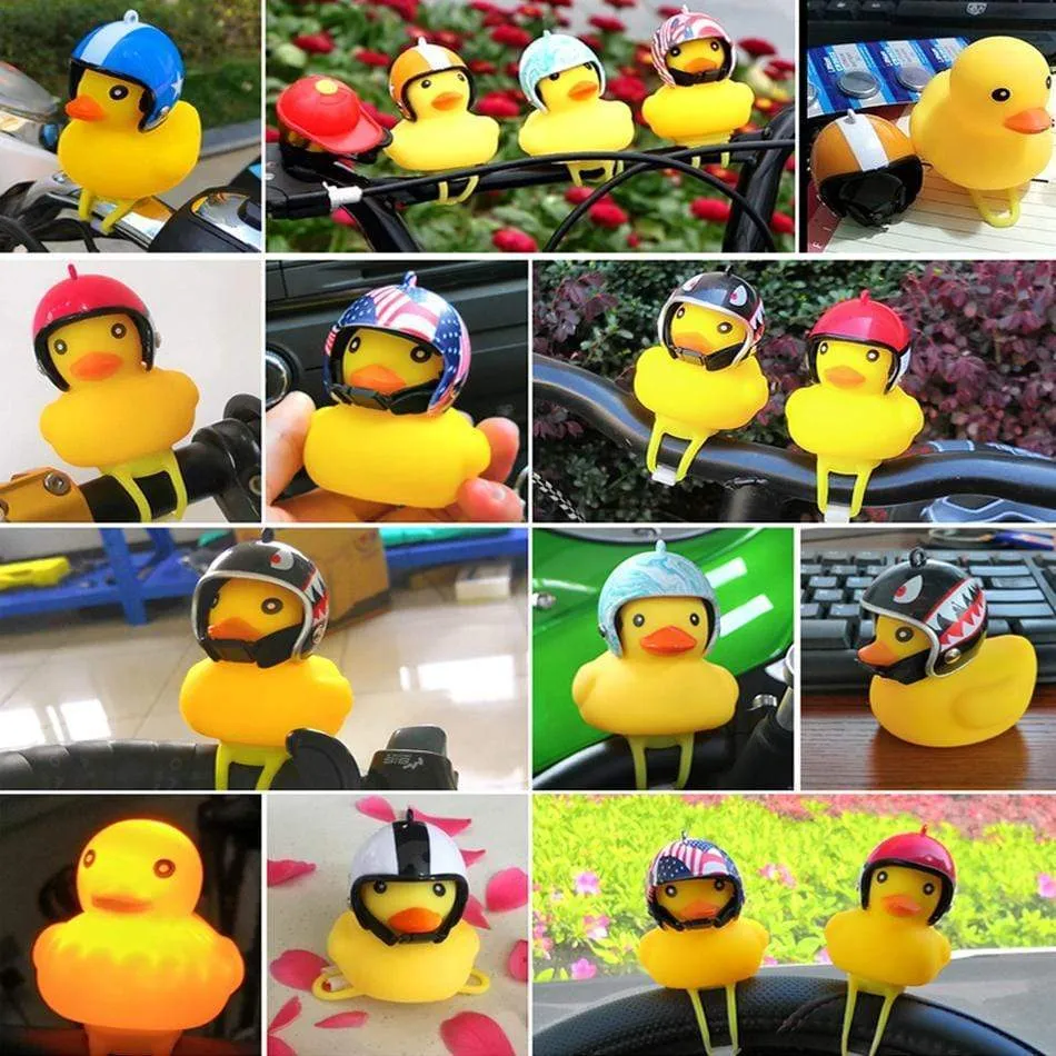 Small Yellow Duck Bell with Bike Motor Helmet Accessories