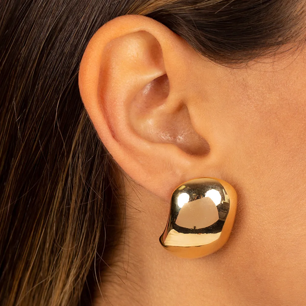 Solid Super Wide Stud Earring