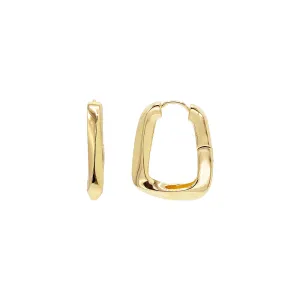 Solid Twisted Box Hoop Earring