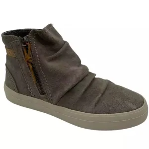 SPERRY Women’s Gray Top Sider Crest Lug Zone Suede Zip-up Ankle Boot Sneaker.