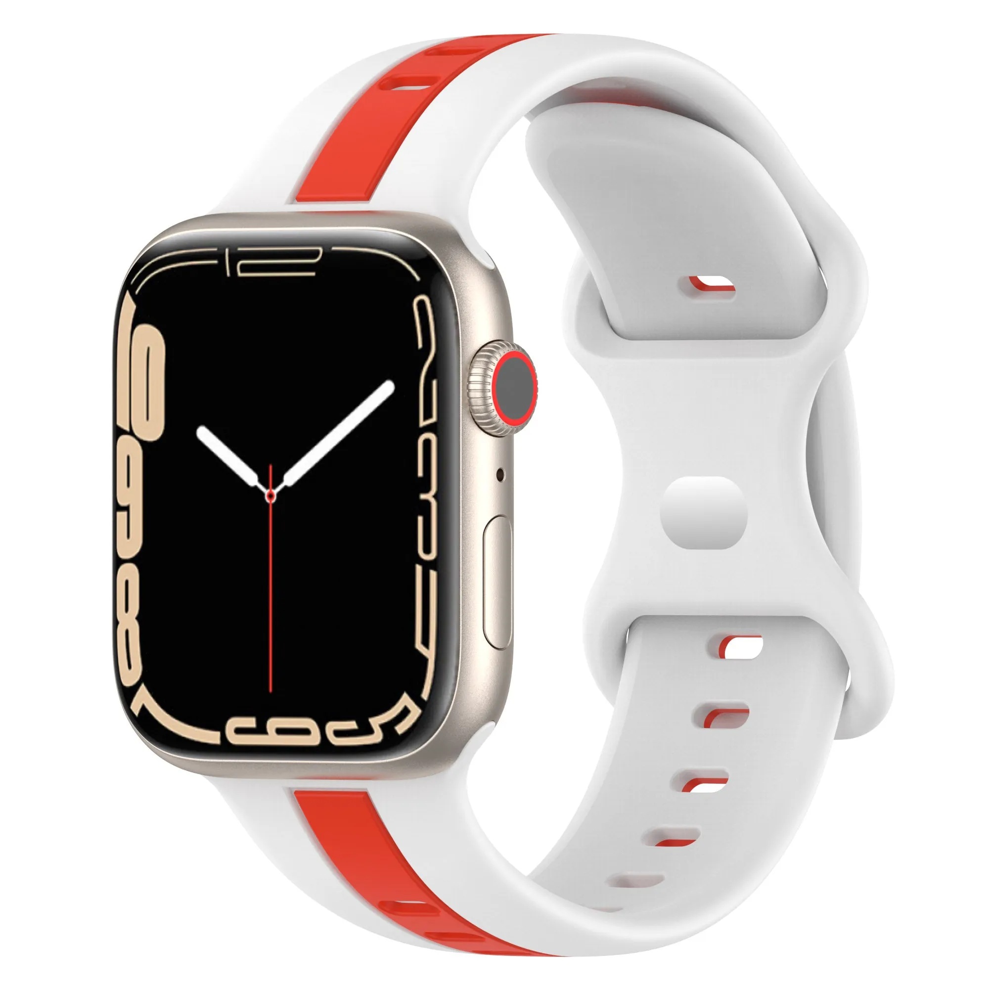 Sporty Silicone Band for Apple Watch with a Special Buckle