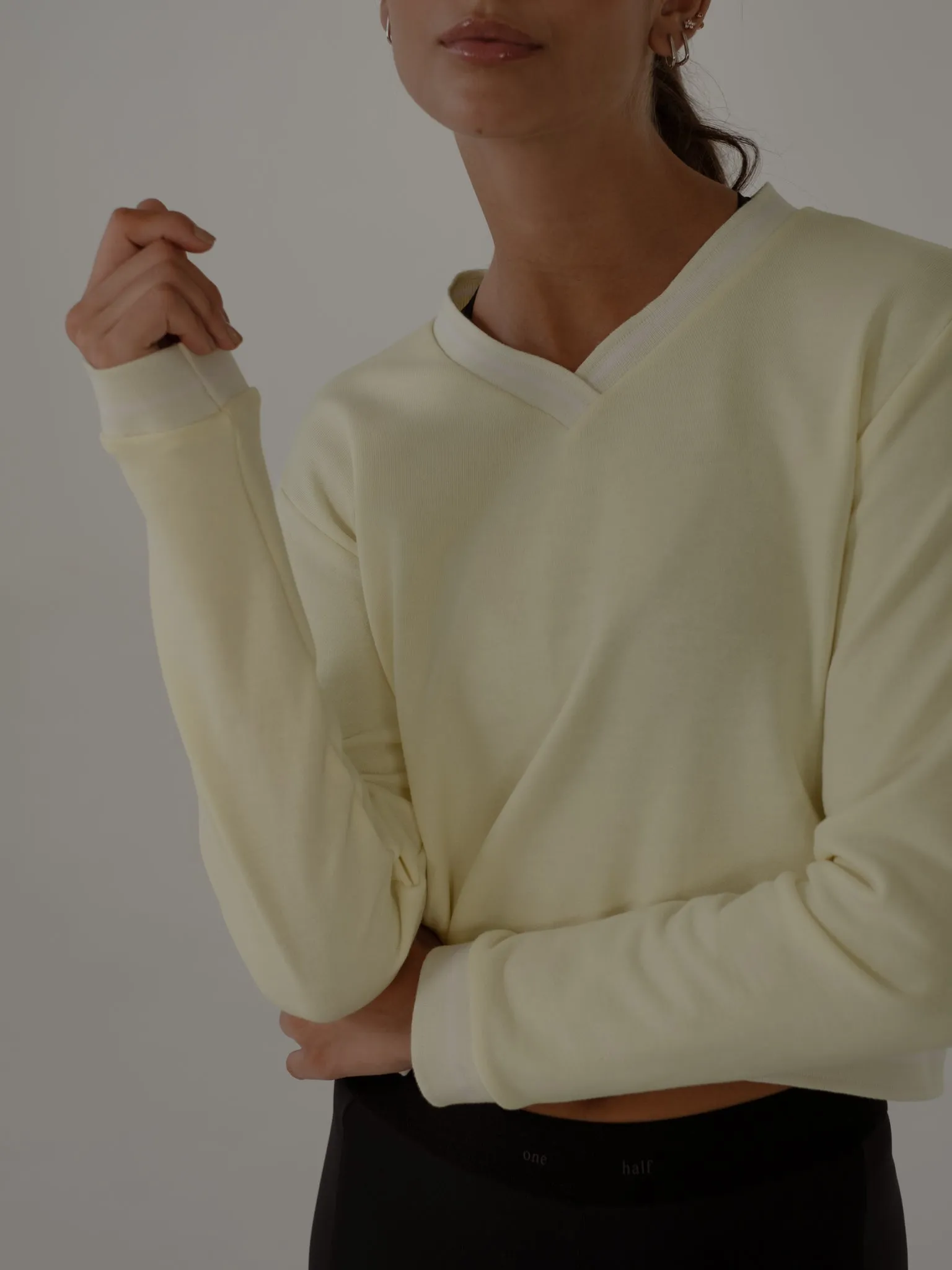SPORTY SWEATSHIRT  - CREAMY