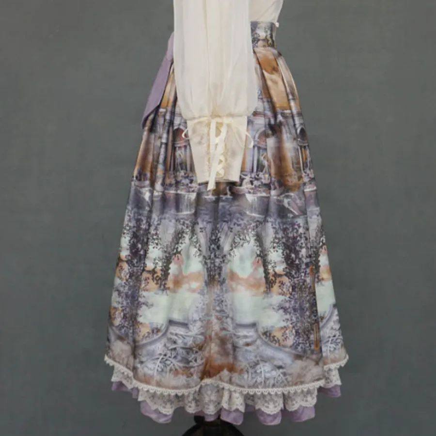 Spring Autumn Elegant Lolita Long Skirt