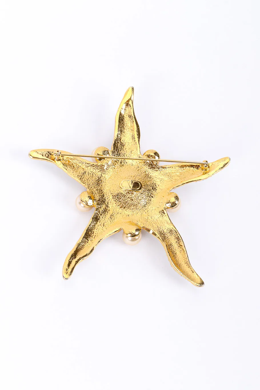 Starfish Rhinestone Brooch
