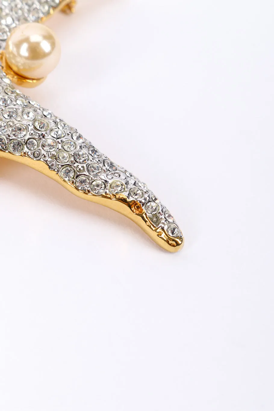 Starfish Rhinestone Brooch