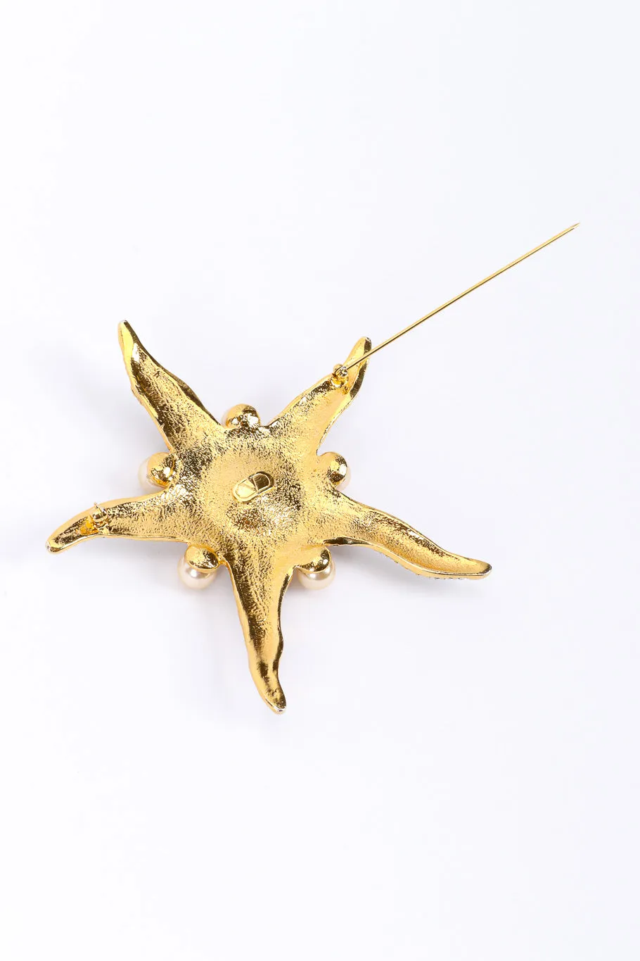Starfish Rhinestone Brooch