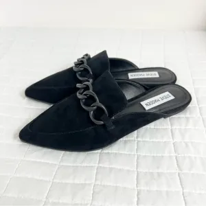 Steve Madden Forte Mule Flat in Black Suede Size 7 NWB