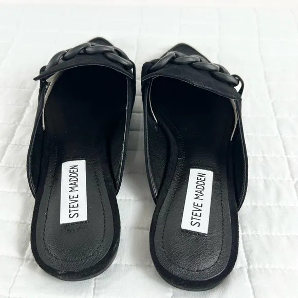 Steve Madden Forte Mule Flat in Black Suede Size 7 NWB