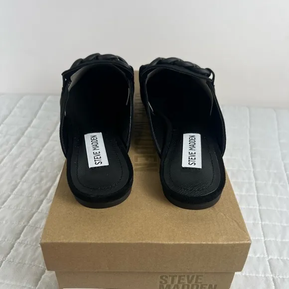 Steve Madden Forte Mule Flat in Black Suede Size 7 NWB