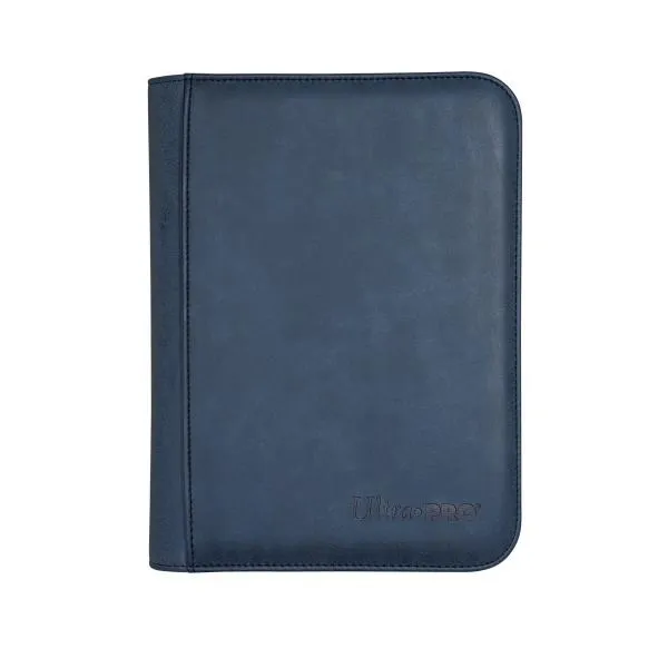 Suede Collection Zippered 4-Pocket Premium PRO-Binder - Sapphire