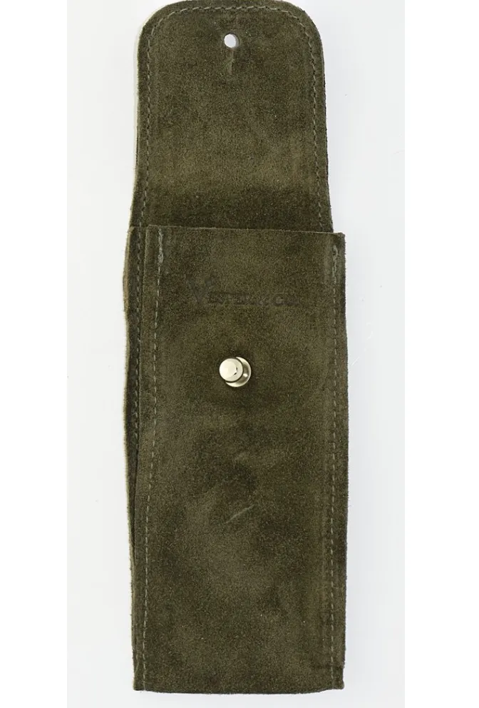 Suede Leather Watch Pouch in Moss