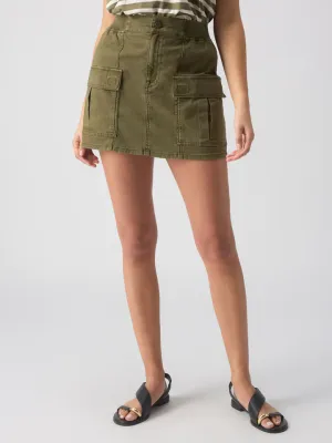SURPLUS HIGH RISE SKIRT-BURNT OLIVE