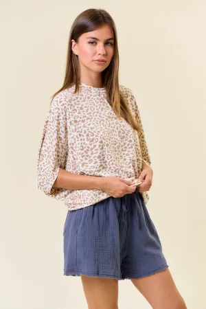 Tan Leo Batwing Comfy Tee