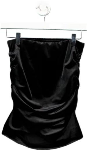 The Kooples Black Ruched Skirt SZ1 UK 8