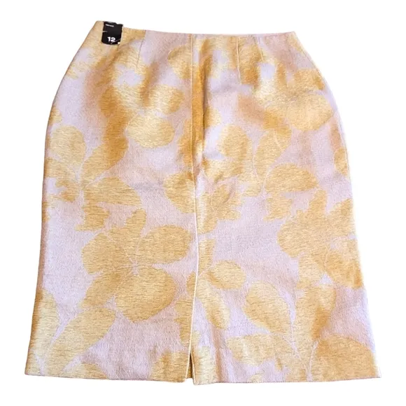 The Limited Linen Blend Floral Jacquard Pencil Skirt | Pencil Skirt | Size 12