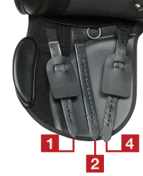 Thorowgood T4 All Purpose Pony Long Leg Saddle Black
