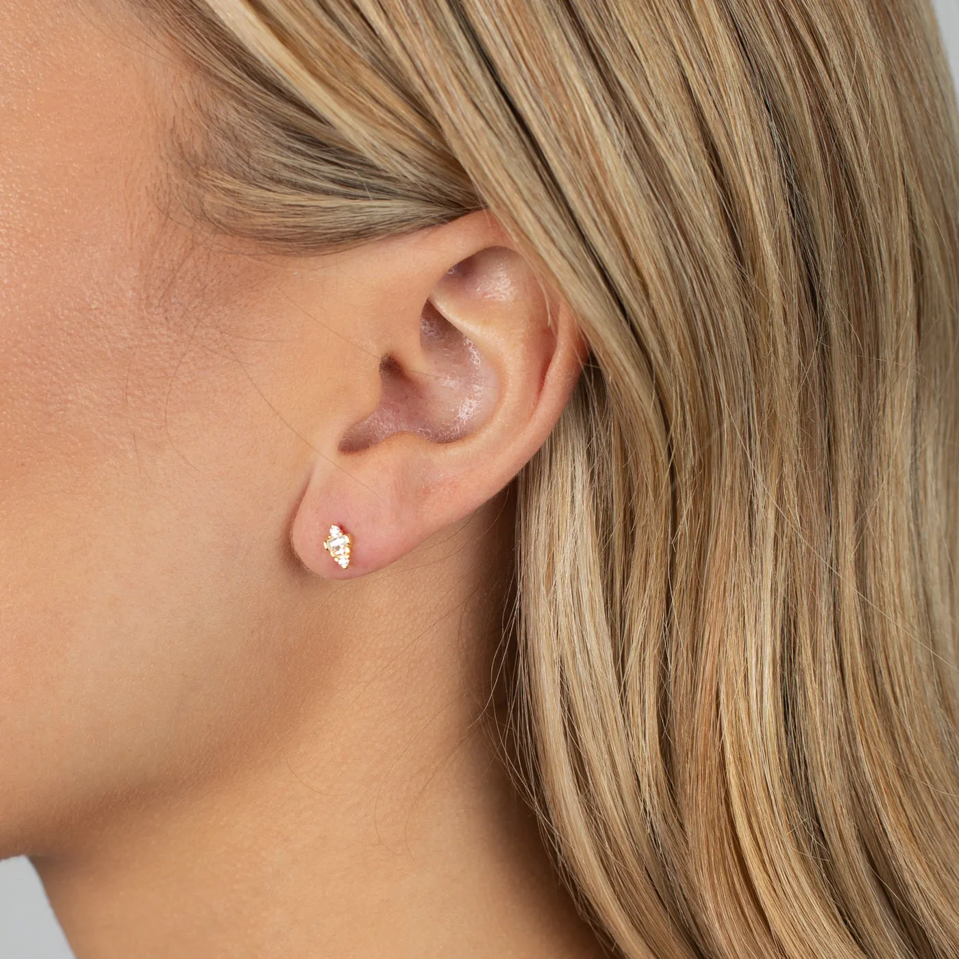 Tiny Multi Shape Stud Earring