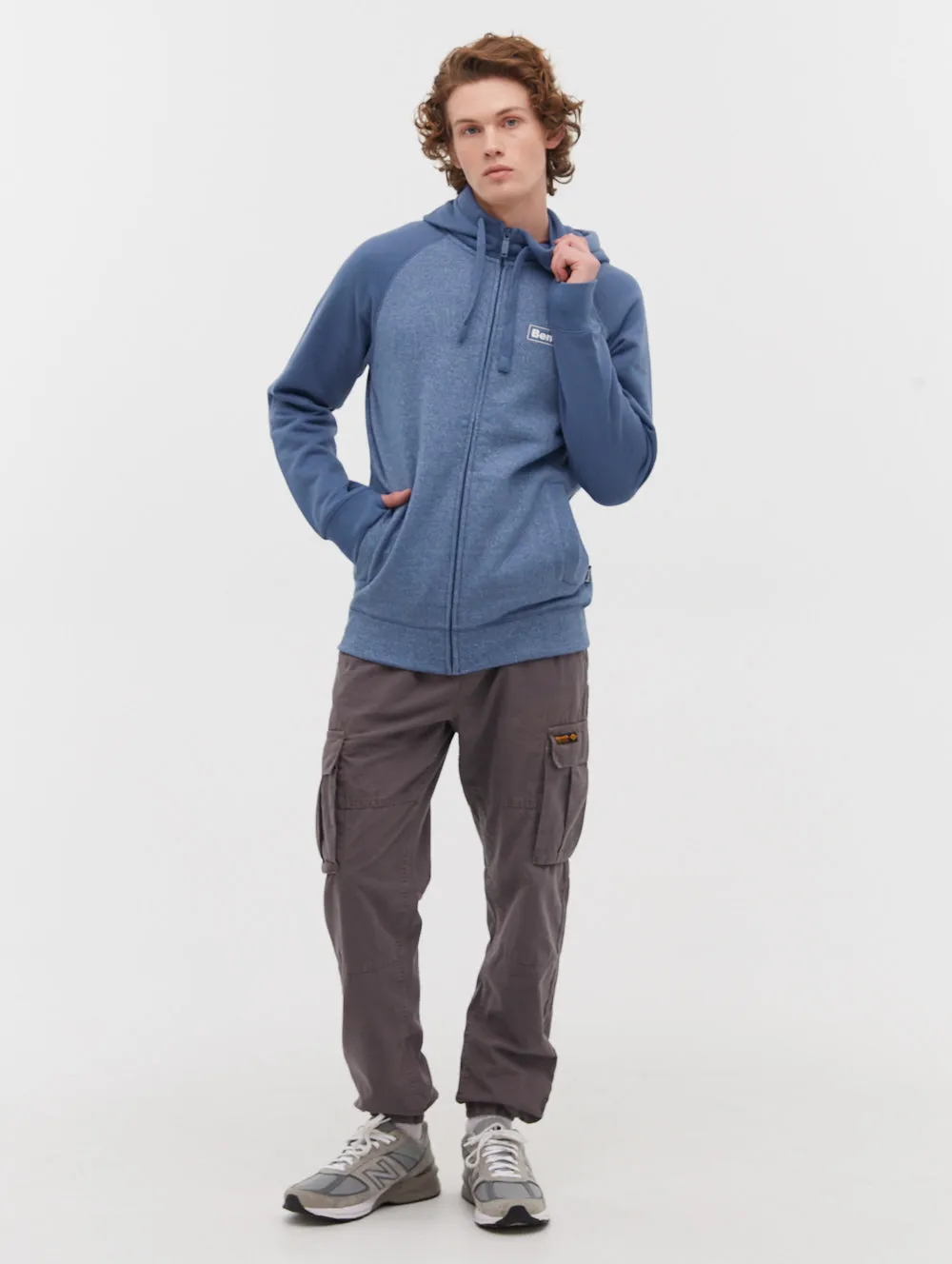 Torun Two-Tone Zip Up Raglan Hoodie