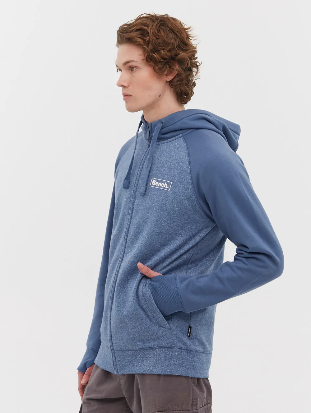Torun Two-Tone Zip Up Raglan Hoodie
