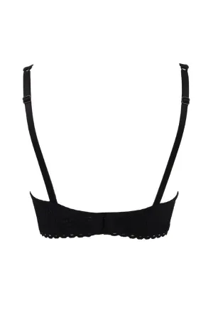 Tressage Graphic Contour Bra  - Black