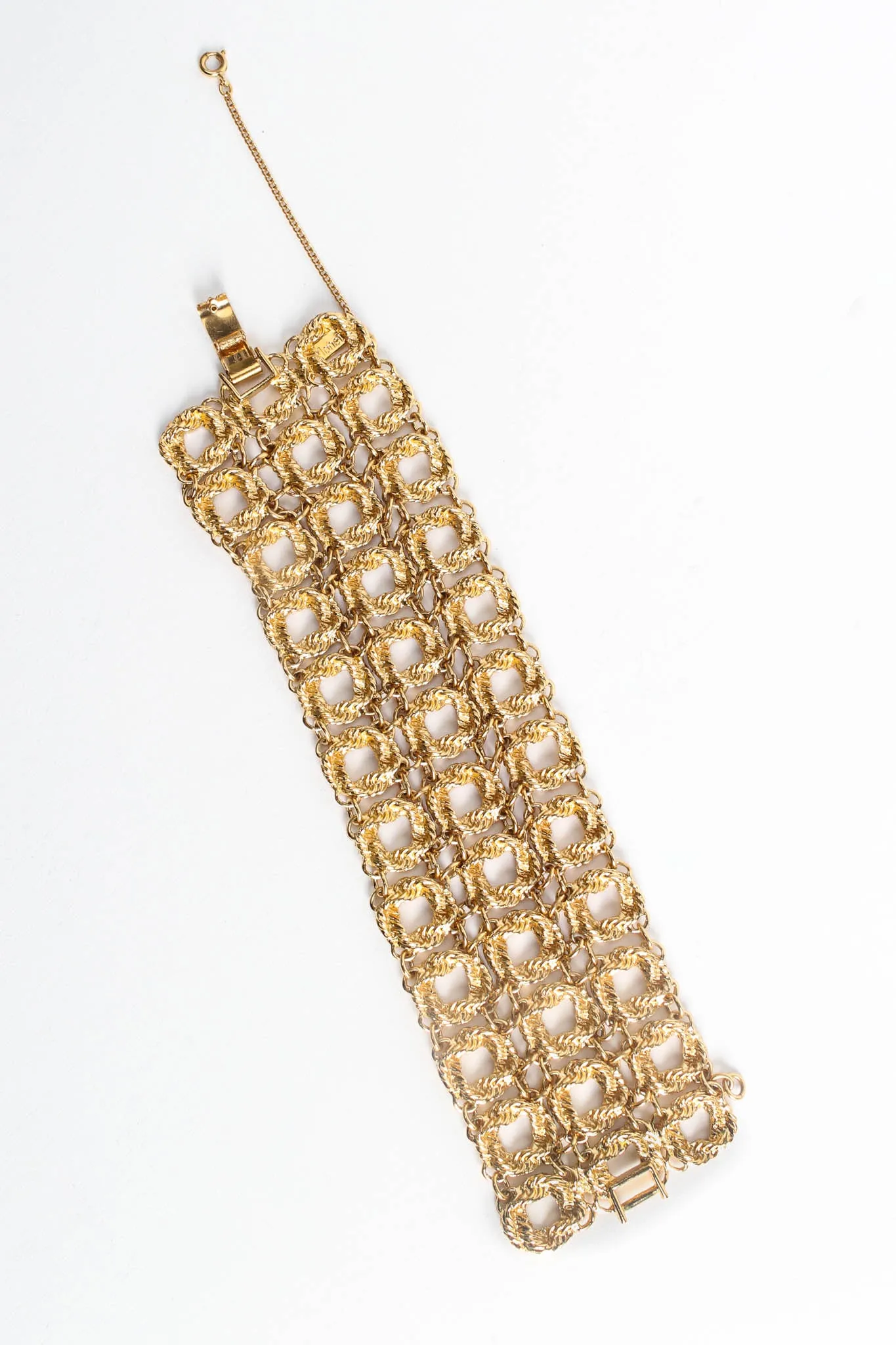 Triple Row Rope Twist Link Bracelet
