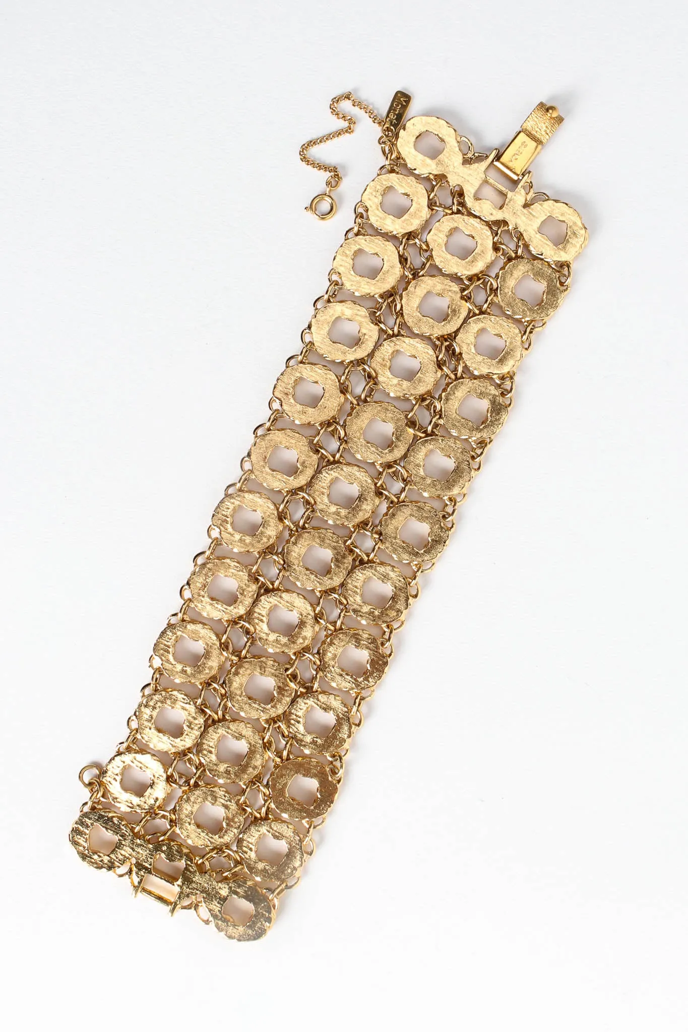 Triple Row Rope Twist Link Bracelet