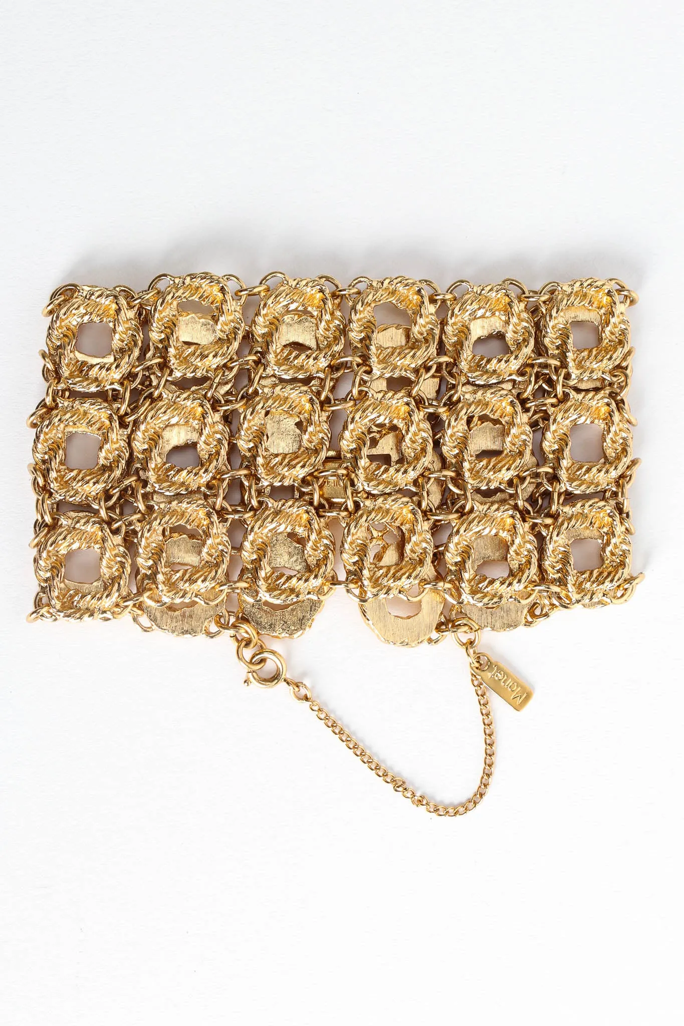 Triple Row Rope Twist Link Bracelet