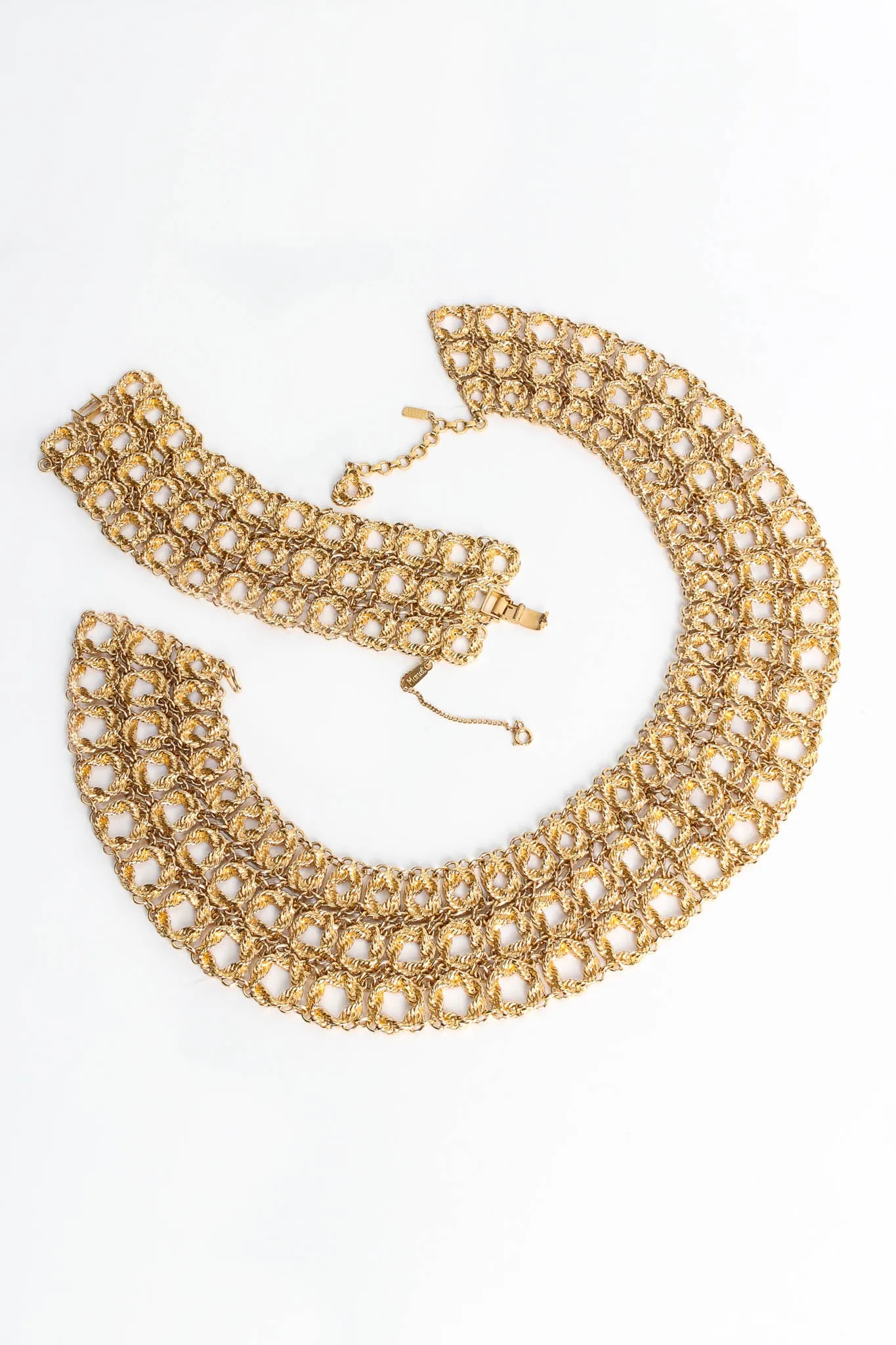 Triple Row Rope Twist Link Bracelet