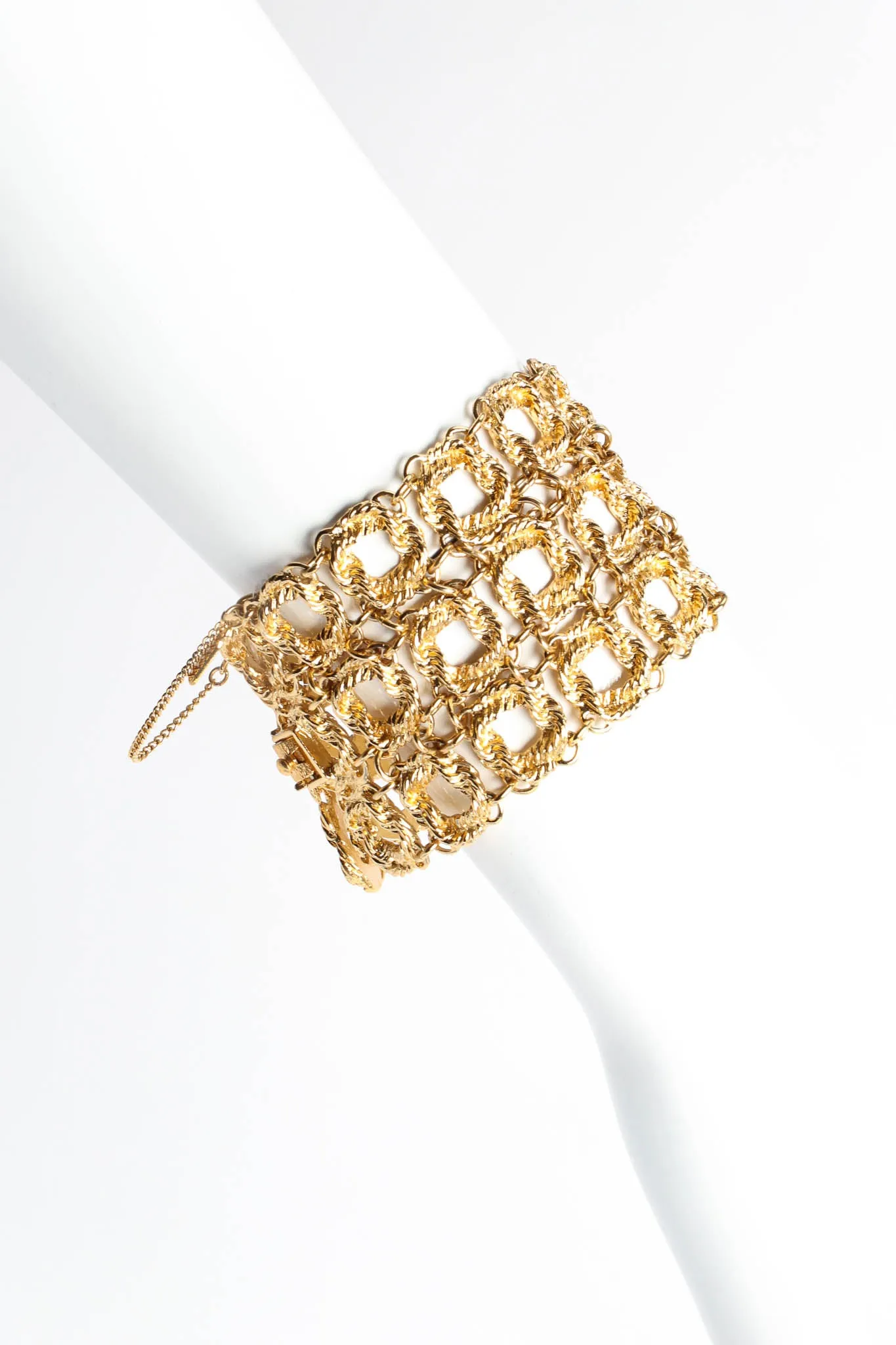 Triple Row Rope Twist Link Bracelet