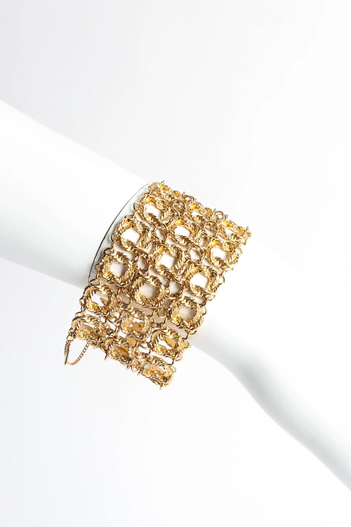 Triple Row Rope Twist Link Bracelet