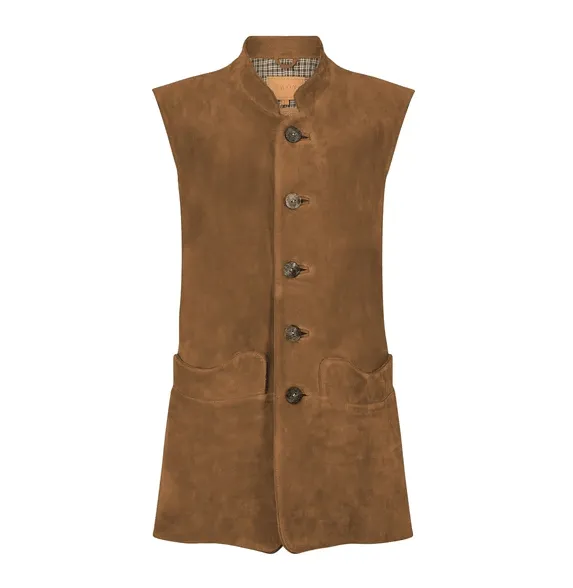 Troy Mens Italian Suede Gilet - Tan, Navy or Chocolate