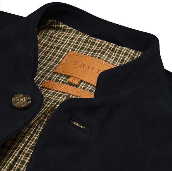Troy Mens Italian Suede Gilet - Tan, Navy or Chocolate