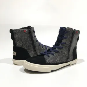 UGG I Heart Hi Top Sparkly Sneakers -Black / Silver -Youth US 6 -NEW